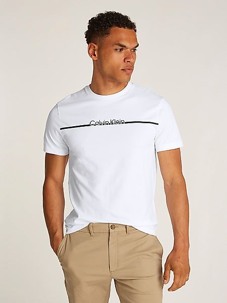 Calvin Klein Rundhalsshirt SPLIT LINE LOGO günstig online kaufen