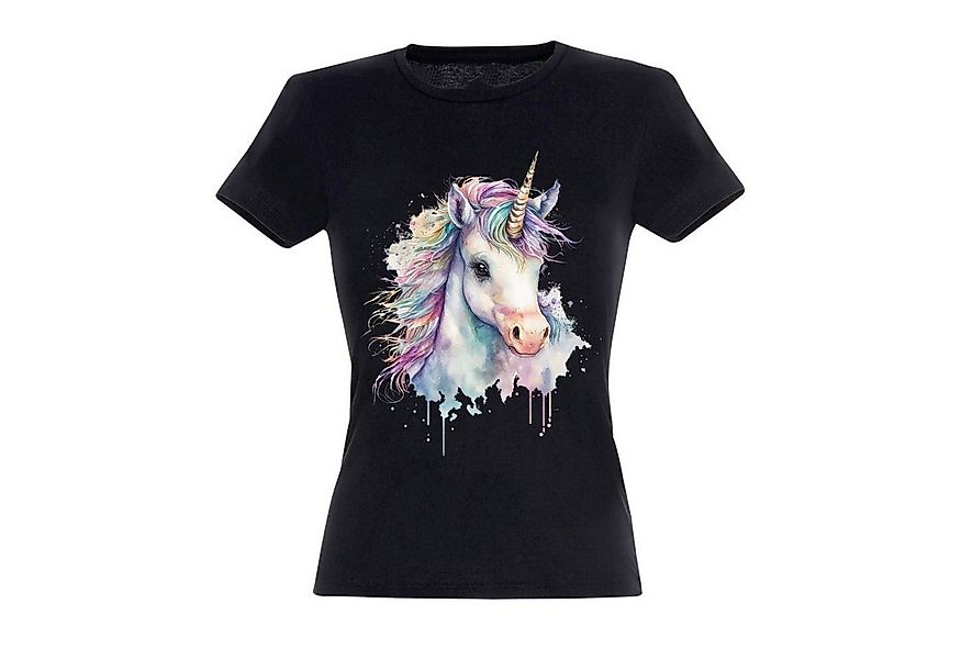 Banco T-Shirt Banco Damen Einhorn Kopfdruck T-Shirt mit hochwertigen Druck günstig online kaufen