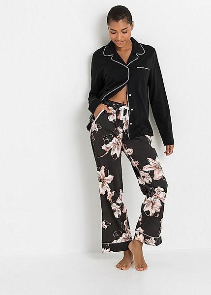 bonprix Pyjama (Set, 2 tlg) bequeme Passform, aus Baumwolle günstig online kaufen