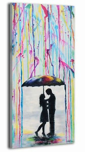YS-Art™ "Gemälde Acryl ""Liebhaber""handgemalt auf Leinwand 115x50 cm" bunt günstig online kaufen