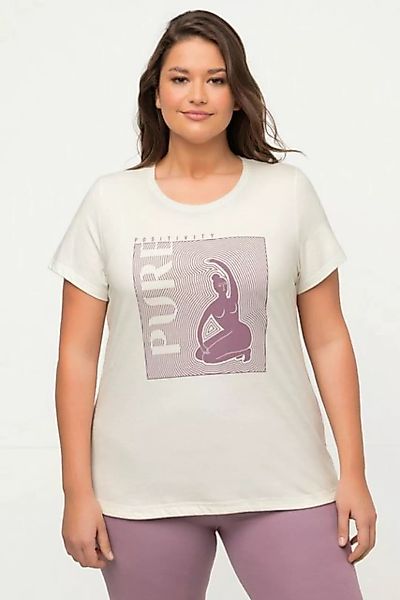 Ulla Popken Rundhalsshirt Yoga-T-Shirt Rundhals PURE Halbarm Biobaumwolle günstig online kaufen