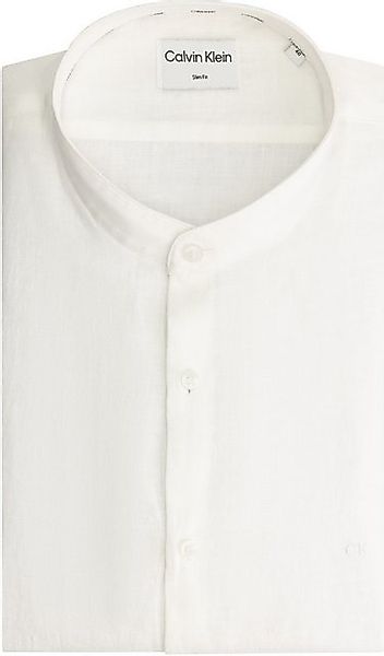 Calvin Klein Leinenhemd LINEN STANDUP COLLAR SLIM SHIRT in Unifarbe günstig online kaufen