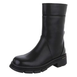 Ital-Design Moderne Damen-Stiefel mit mittelhohem Schaft günstig online kaufen