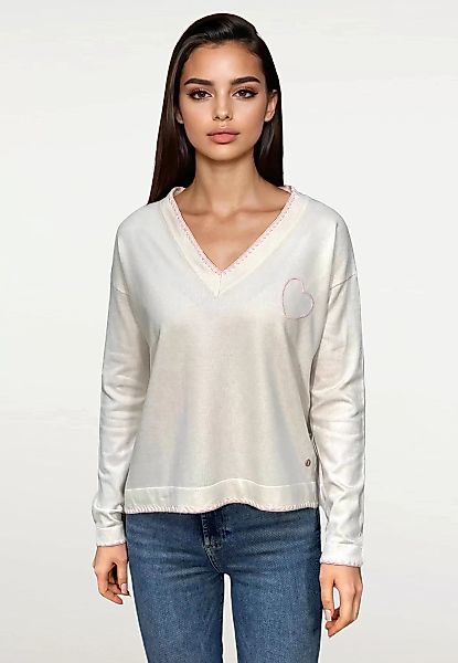 Frieda & Freddies Strickpullover "Pullover", mit Label-Applikationen günstig online kaufen