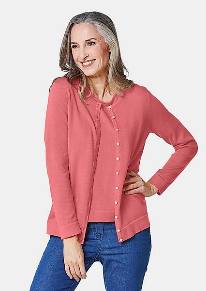 GOLDNER Strickpullover Figurnahes Twin-Set aus Pima-Baumwolle Zweiteiliges günstig online kaufen