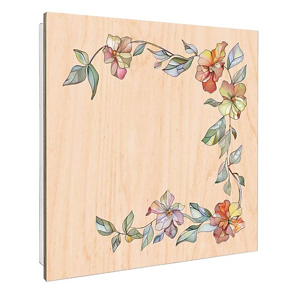 Banjado Großer Schlüsselbox Holz 30x30cm Weiß Scharnier Rechts 50 Haken Sch günstig online kaufen