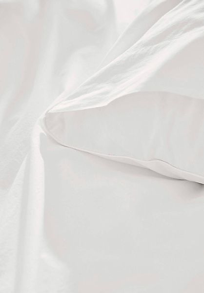 hessnatur Perkal Bettwäsche-Set aus Bio-Baumwolle - weiß - Größe 200x200 / günstig online kaufen