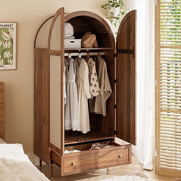 HAUSS SPOLE Kleiderschrank Kleiderschrank mit Stofftüren günstig online kaufen