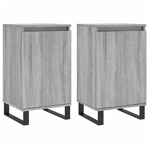 vidaXL Sideboards 2 Stk Grau Sonoma 40x35x70 cm Holzwerkstoff 831081 günstig online kaufen