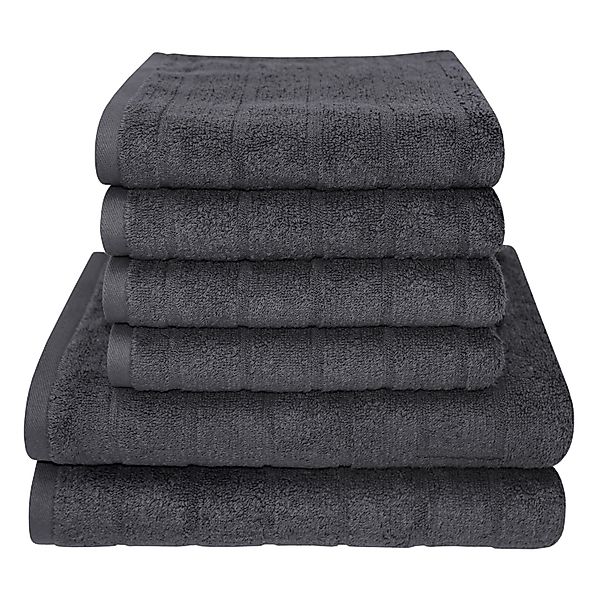 Dyckhoff Handtuchset Queens Anthrazit 6-tlg. günstig online kaufen