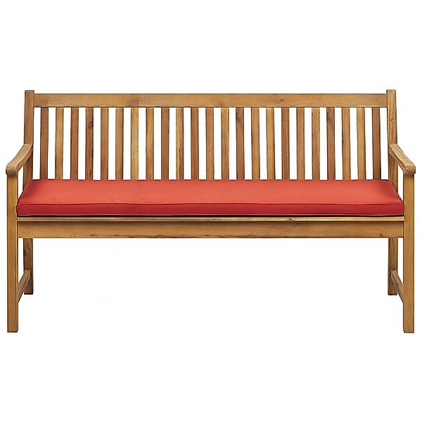 Beliani Gartenbank VIVARA Dunkelrot 61x160x88 günstig online kaufen