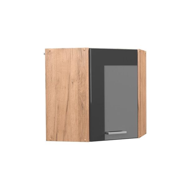 Vicco Eckhängeschrank R-Line, Anthrazit Hochglanz/Goldkraft Eiche, günstig online kaufen