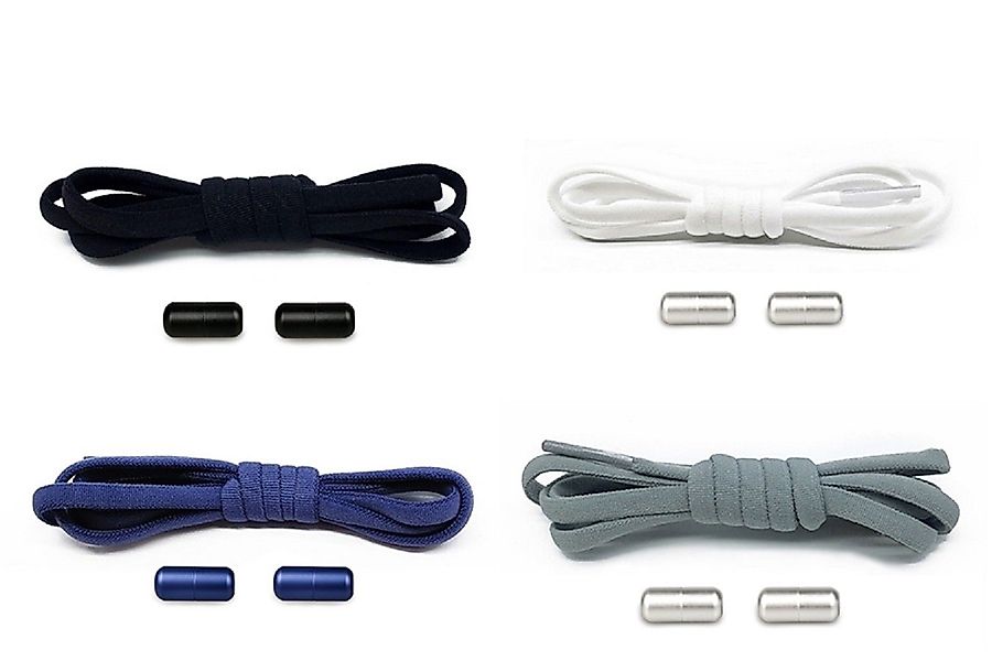 COOL-i ® Schnürsenkel 2 Paar Premium Elastische Schnürsenkel, mit buntMetal günstig online kaufen