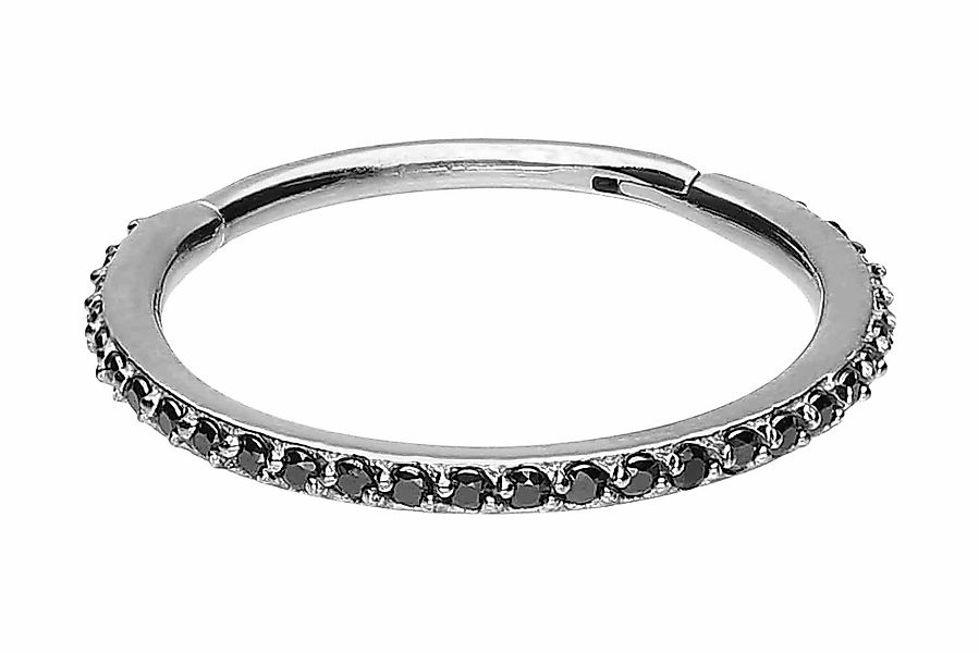 PIERCINGLINE Nasenpiercing Chirurgenstahl Segmentring Clicker EINGEFASSTE günstig online kaufen