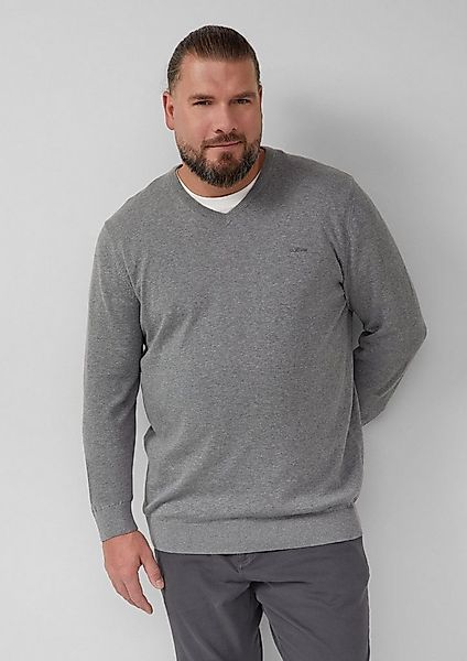 s.Oliver Longpullover Strickpullover Strickpullover mit Logo-Stickerei günstig online kaufen