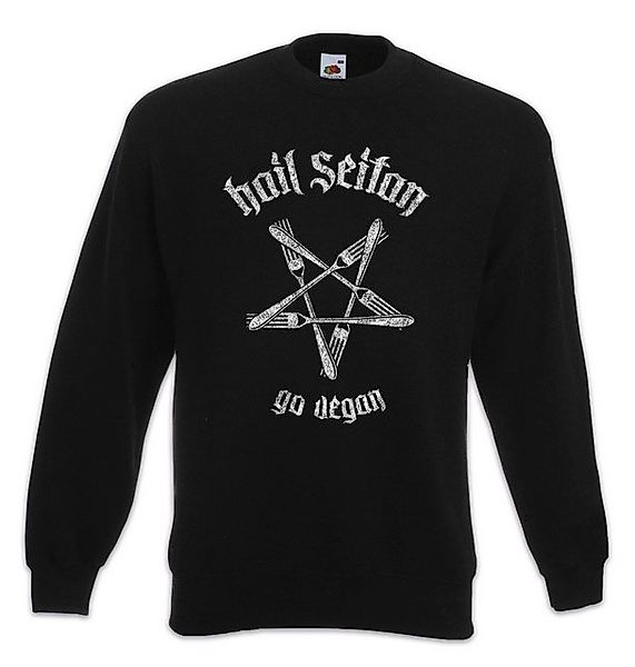 Urban Backwoods Sweatshirt Hail Seitan Sweatshirt Satan Heil Vegan Vegetabl günstig online kaufen