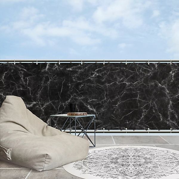 Balkon Sichtschutz Nero Carrara günstig online kaufen