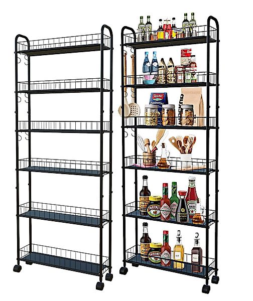 GarveeMore Badregal 6 Tier Mobile Regalseinheit, günstig online kaufen