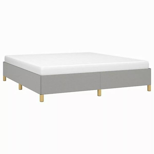 furnicato Bett Bettgestell ohne Matratze Hellgrau 180x200 cm Stoff (1-tlg) günstig online kaufen