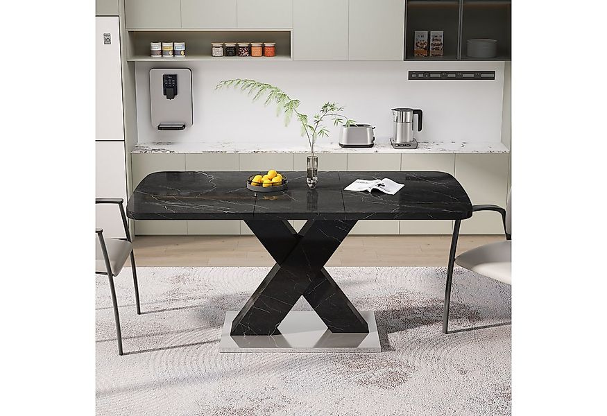 Celya Esstisch 120 cm–160 cm großer moderner quadratischer Esstisch (MDF-Ti günstig online kaufen