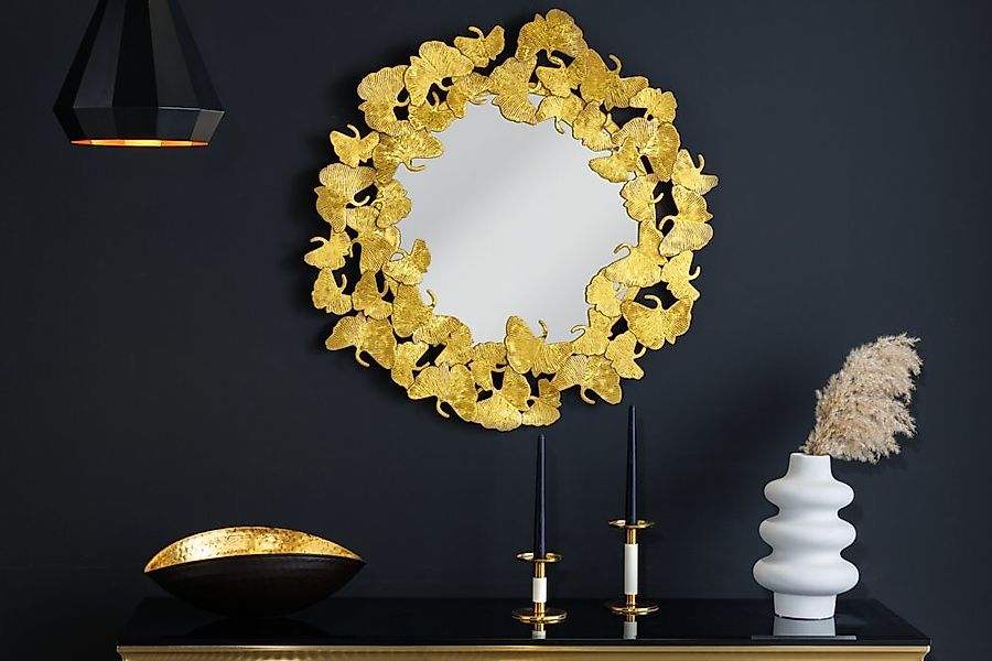 riess-ambiente Wandspiegel GINKGO LEAFS L 70cm gold (1-St), Wohnzimmer · Me günstig online kaufen