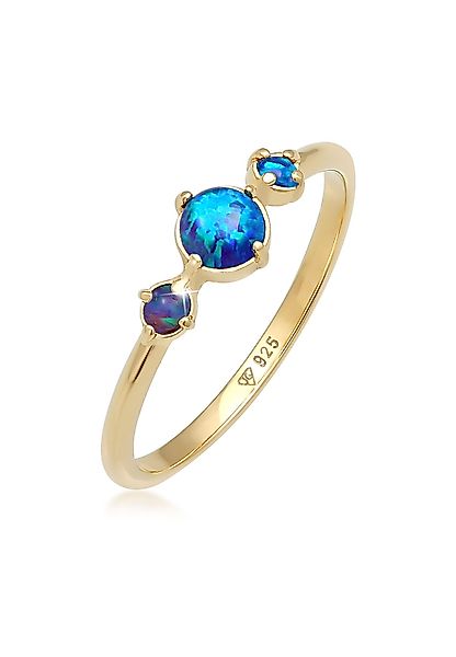 Elli Fingerring Opal Rund Trio Vintage günstig online kaufen