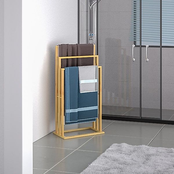 Casaria Handtuchständer, Stehend Holz 2er Set günstig online kaufen
