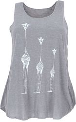 Guru-Shop T-Shirt Tanktop mit Giraffen Retrodruck, günstig online kaufen