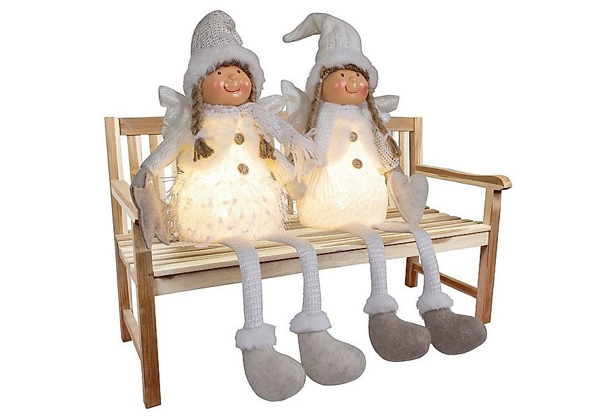 Christmas Paradise Weihnachtsfigur Engel mit LED 23cm (47cm) Kantenhocker, günstig online kaufen