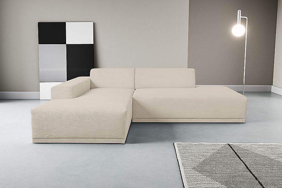 WERK2 Ecksofa »Apollo, hoher Sitzkomfort, aktuelles Design, Breite 264cm, L günstig online kaufen