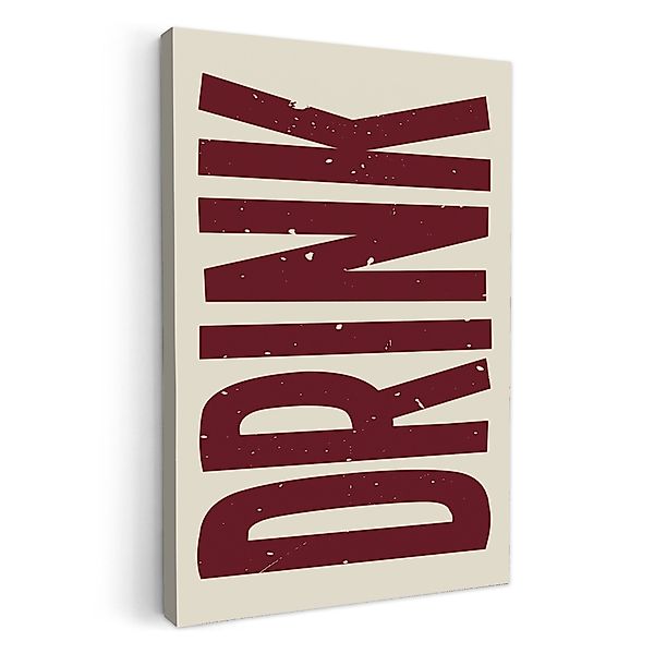 OneMillionCanvasses® Leinwandbild Rot - Weinlese - günstig online kaufen