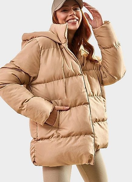 fashionshowcase Steppmantel Damen Jacke mit Kapuze Wasserabweisend leichtge günstig online kaufen