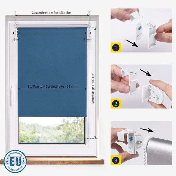Verdunklungsrollo Standard Thermorollo, Klemmbar, 32,5 x günstig online kaufen