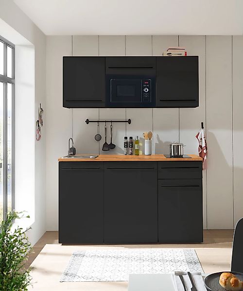 BASIC by Balculina Pantryküche "Jazz Singleküche" Breite 160 cm, wahlweise günstig online kaufen