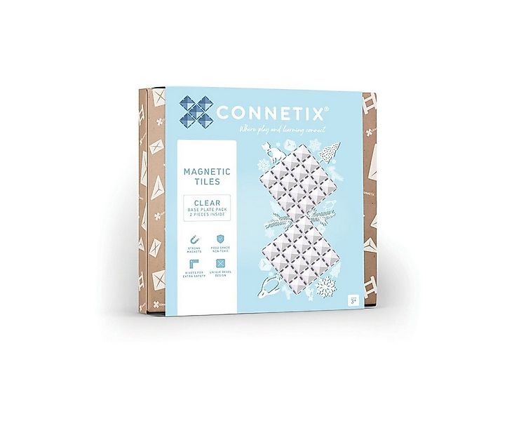 Connetix Clear Basisplatten verstärkte Magnete Pädagogisches Lernspiel Magn günstig online kaufen