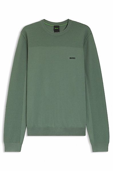 BOSS GREEN Strickpullover "KN Momentum-X CN" Rundhalsausschnitt, Regular Fi günstig online kaufen
