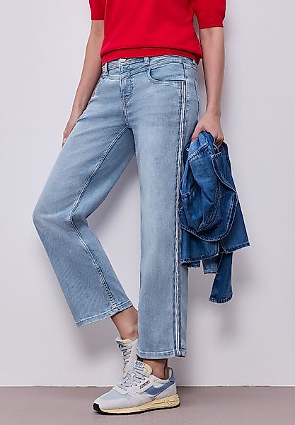 STREET ONE Straight-Jeans "Style Amalia Straight" mit dekorativem hellblaue günstig online kaufen