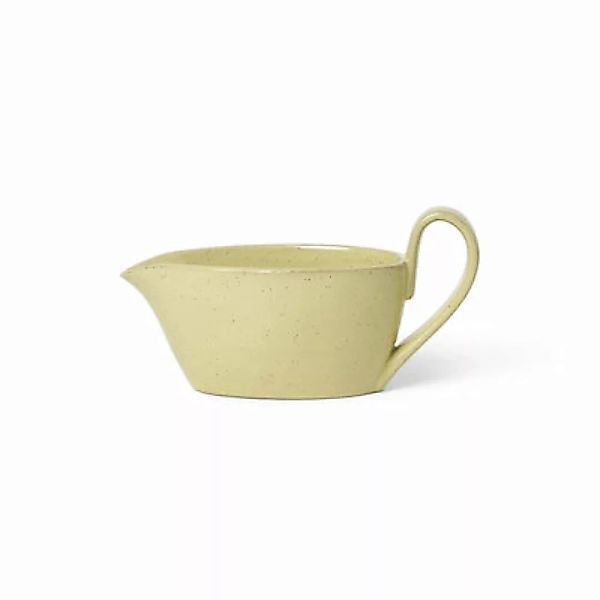 Milchtopf Flow keramik gelb / H 10 cm - 30 cl - Ferm Living - Gelb günstig online kaufen