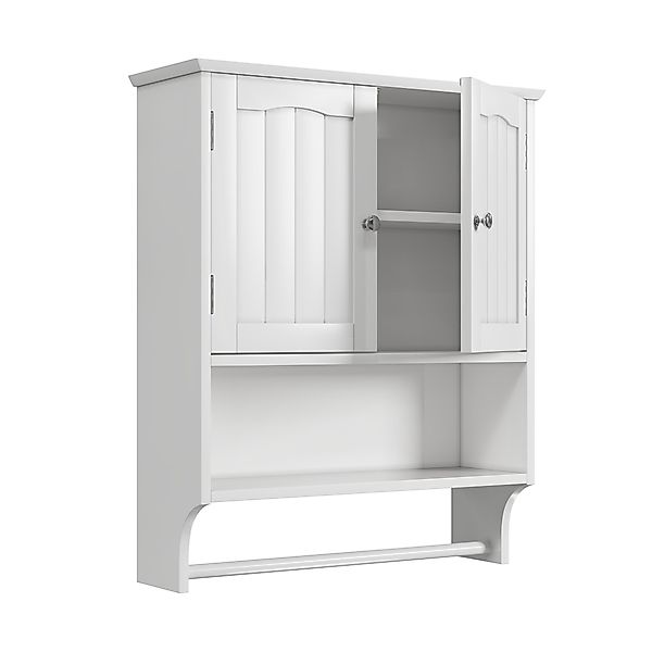 Yorbay Hängeschrank Badezimmerschrank mit Handtuchhalter (56,8×19×70 günstig online kaufen