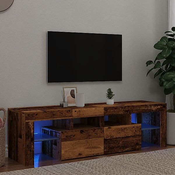 vidaXL Schrankmodule TV-Schrank mit LED Altholz-Optik günstig online kaufen