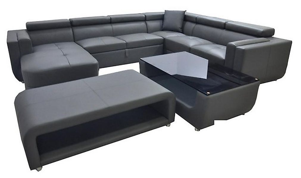 Xlmoebel Sofa Neues Ecksofa mit Lederausstattung und Polstern im modernen D günstig online kaufen