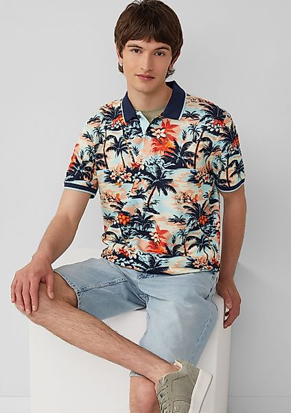 s.Oliver Kurzarmshirt Poloshirt aus Baumwolle mit günstig online kaufen