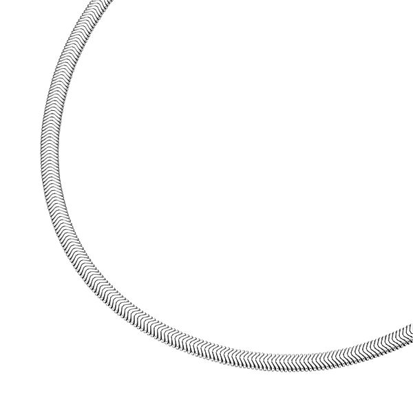 Smart Jewel Kette ohne Anhänger "gedrückte Schlangenkette massiv, Silber 92 günstig online kaufen