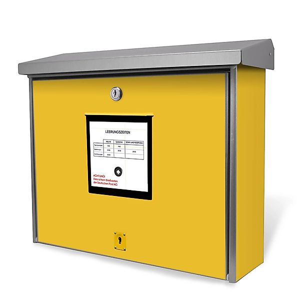 Banjado Briefkasten Edelstahl 38.5x31.5x12cm Ohne Zeitungsfach Inkl. Montag günstig online kaufen