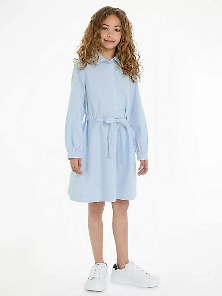 Tommy Hilfiger Hemdblusenkleid ITHACA STRIPE SHIRT DRESS mit Lochstickerei günstig online kaufen