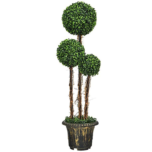 Kunstpflanze Buchsbaumkugel, COSTWAY, Höhe 120 cm, günstig online kaufen