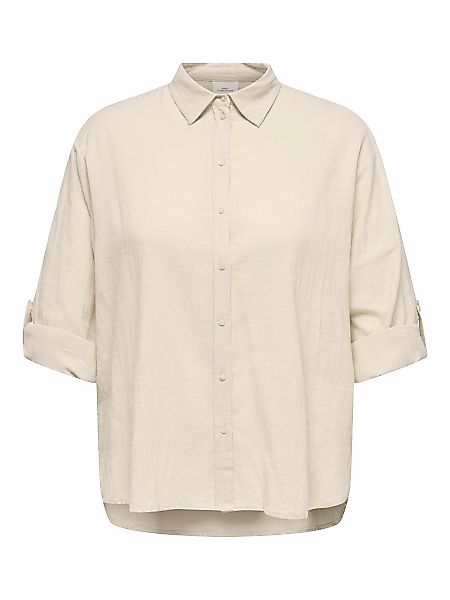 ONLY CARMAKOMA Langarmbluse "CARTIZANA COTTON L/S SHIRT WVN NOOS" günstig online kaufen