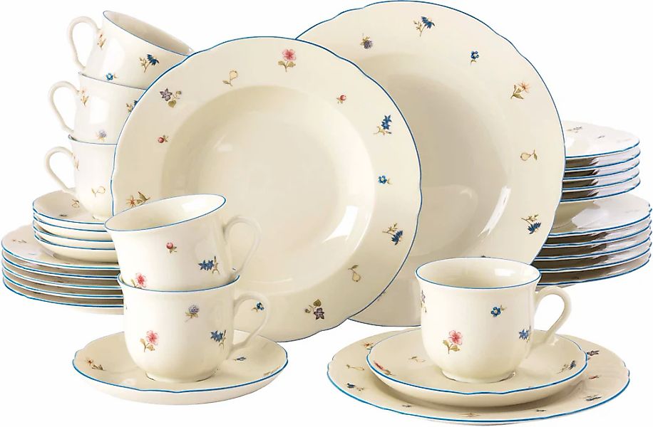 Seltmann Weiden Kombiservice "Geschirr-Set, Service Marie-Luise Streublume" günstig online kaufen