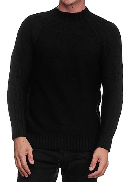 R-NEAL Stehkragenpullover Herren Langarm Stehkragen Strick-Pullover günstig online kaufen