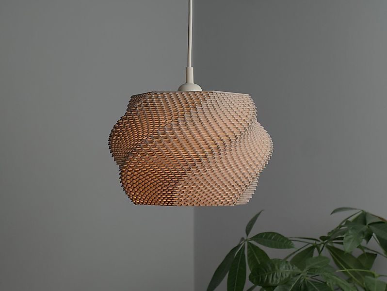 Roomberry Lampenschirm Wavy Lampenschirm für Pendelleuchten E27 Lampenfassu günstig online kaufen